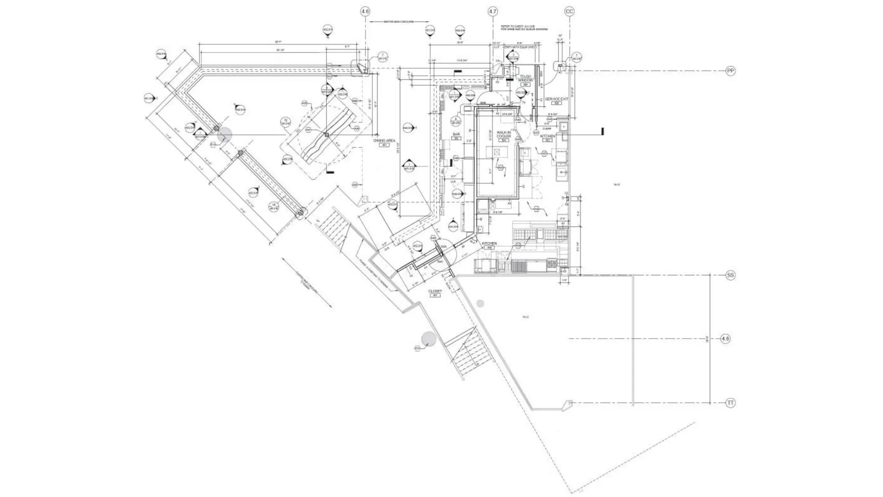 Floor plan, Flying Saucer Draught, DFW Airport, Terminal D, Gate D18